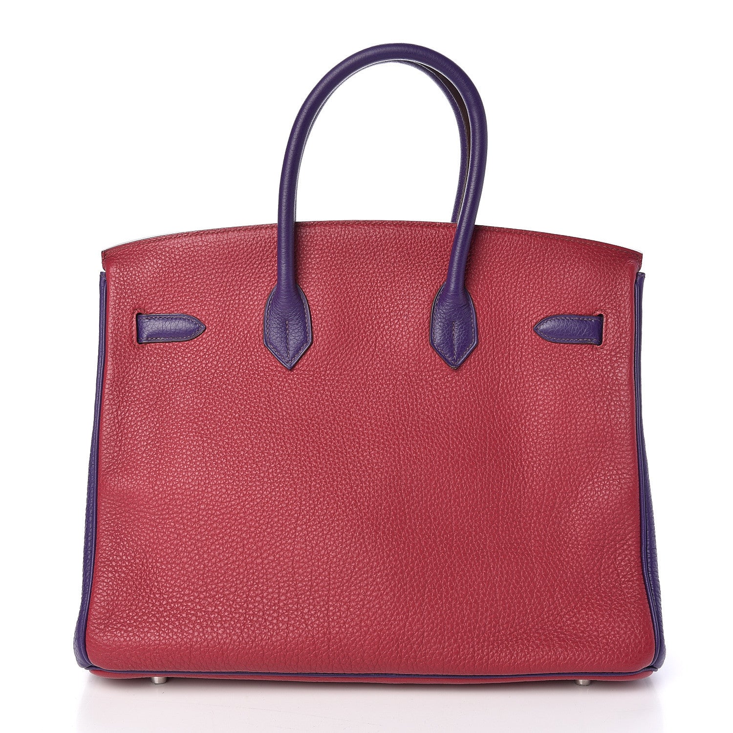 Hermes Togo Bi Color Horseshoe Birkin 35 Iris Rubis 4 of 14