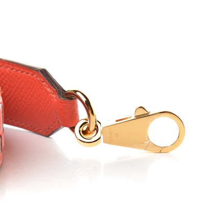Hermes Epsom 25mm Tressage Shoulder Strap Capucine Celeste Rouge H 5 of 6