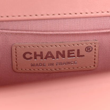 Chanel Lambskin Quilted Medium Boy Flap Light Pink 6 of 10