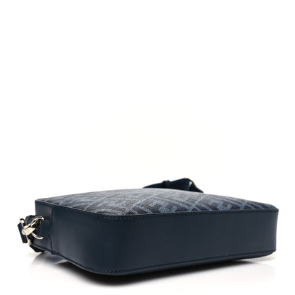 Fendi Glazed Fabric Vitello Liberty FF 1974 Diagonal Camera Case Navy 4 of 10