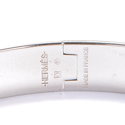 Hermes Enamel Narrow Clic Clac H Bracelet GM Rose Saumon 3 of 5
