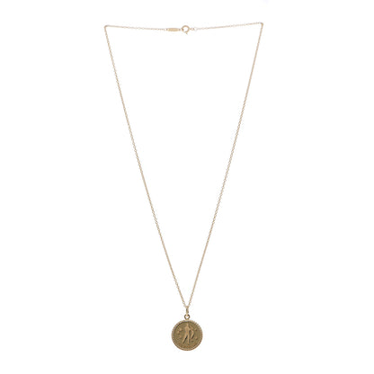 Tiffany 18K Yellow Gold Zodiac Aquarius Pendant Necklace 3 of 7