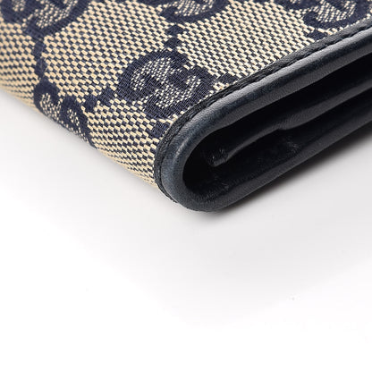 Gucci Monogram Calfskin Ladies Web Continental Wallet Beige Blue 9 of 12