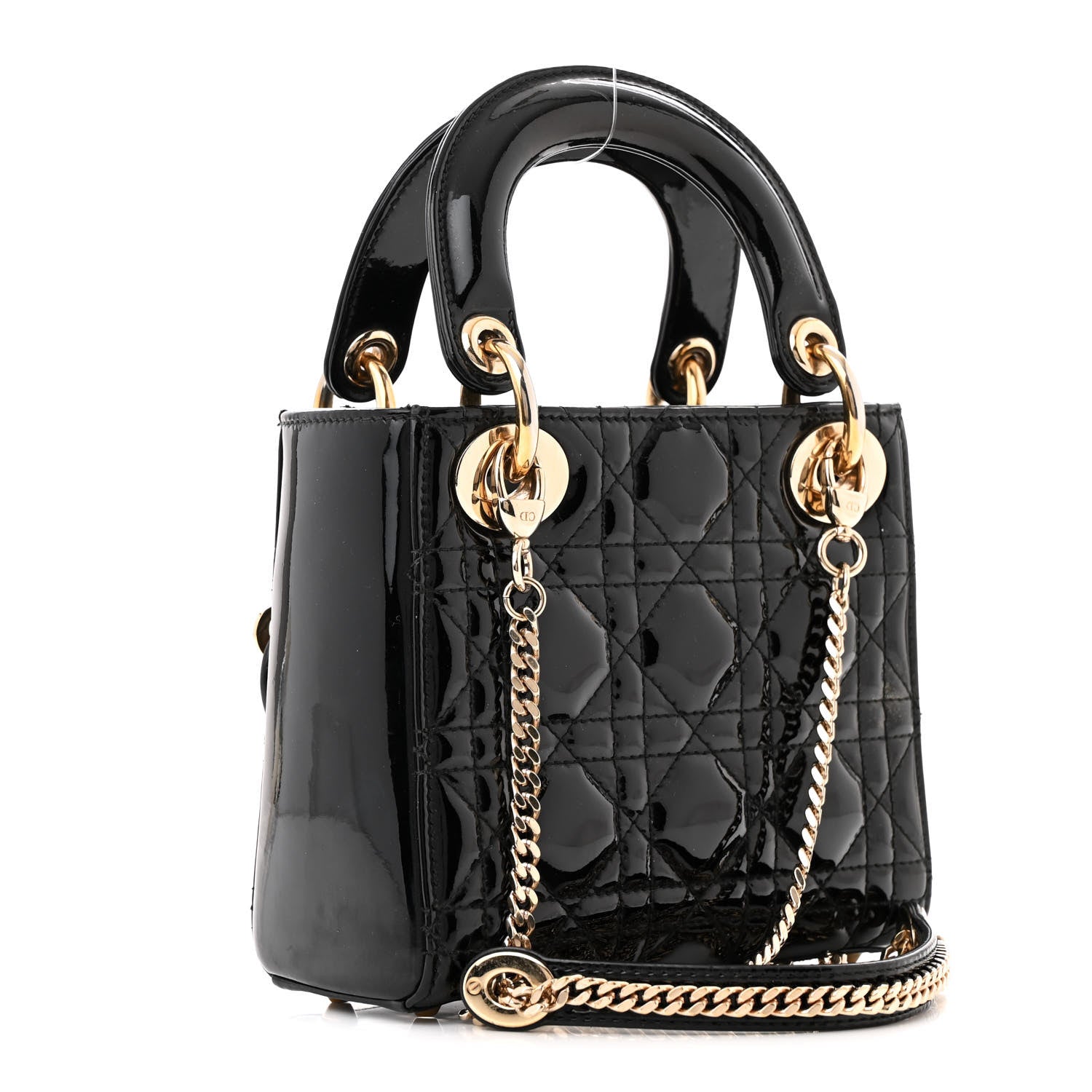 Christian Dior Patent Cannage Mini Lady Dior Black 3 of 14