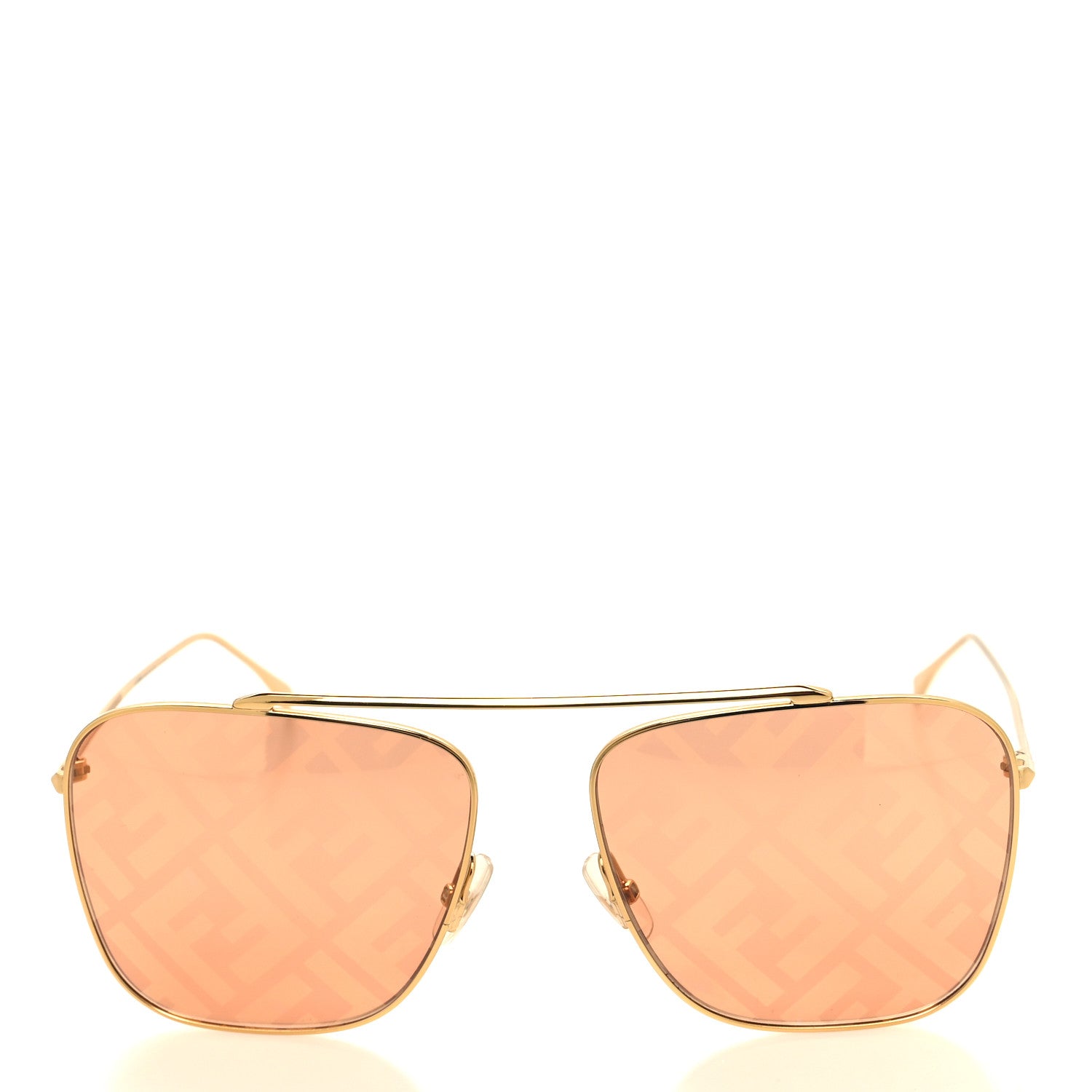 Fendi Metal Aviator FF Sunglasses FF0406/S Gold 2 of 7