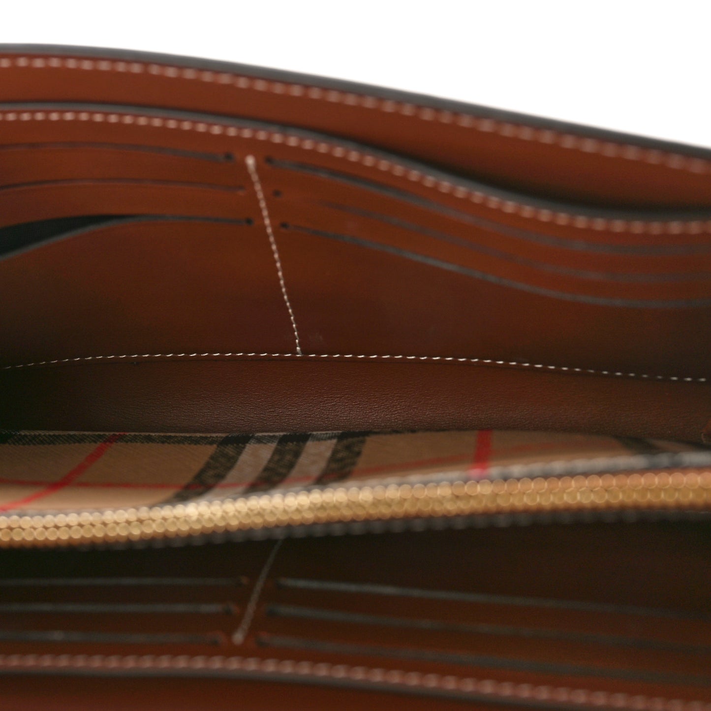 Calfskin Vintage Check Hannah Wallet with Detachable Strap Archive Beige Tan
