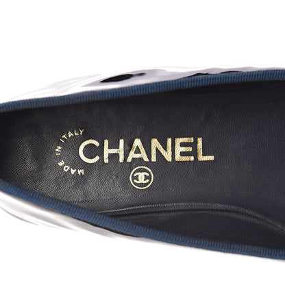 Chanel Patent CC Ballerina Flats 35 Navy 9 of 11