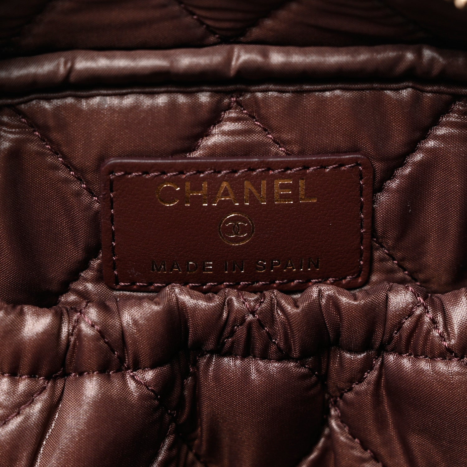 Chanel Caviar Quilted Curvy Pouch Cosmetic Case Black 6 of 9