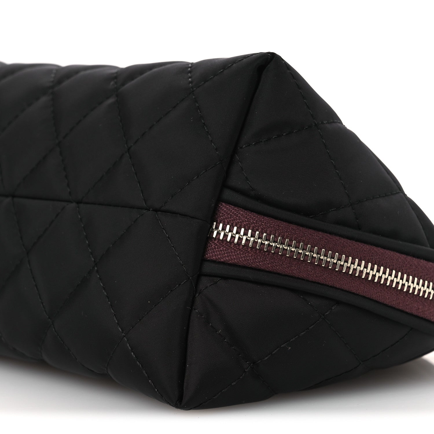 Chanel Nylon Quilted Small Cosmetic Case Black 10 of 12