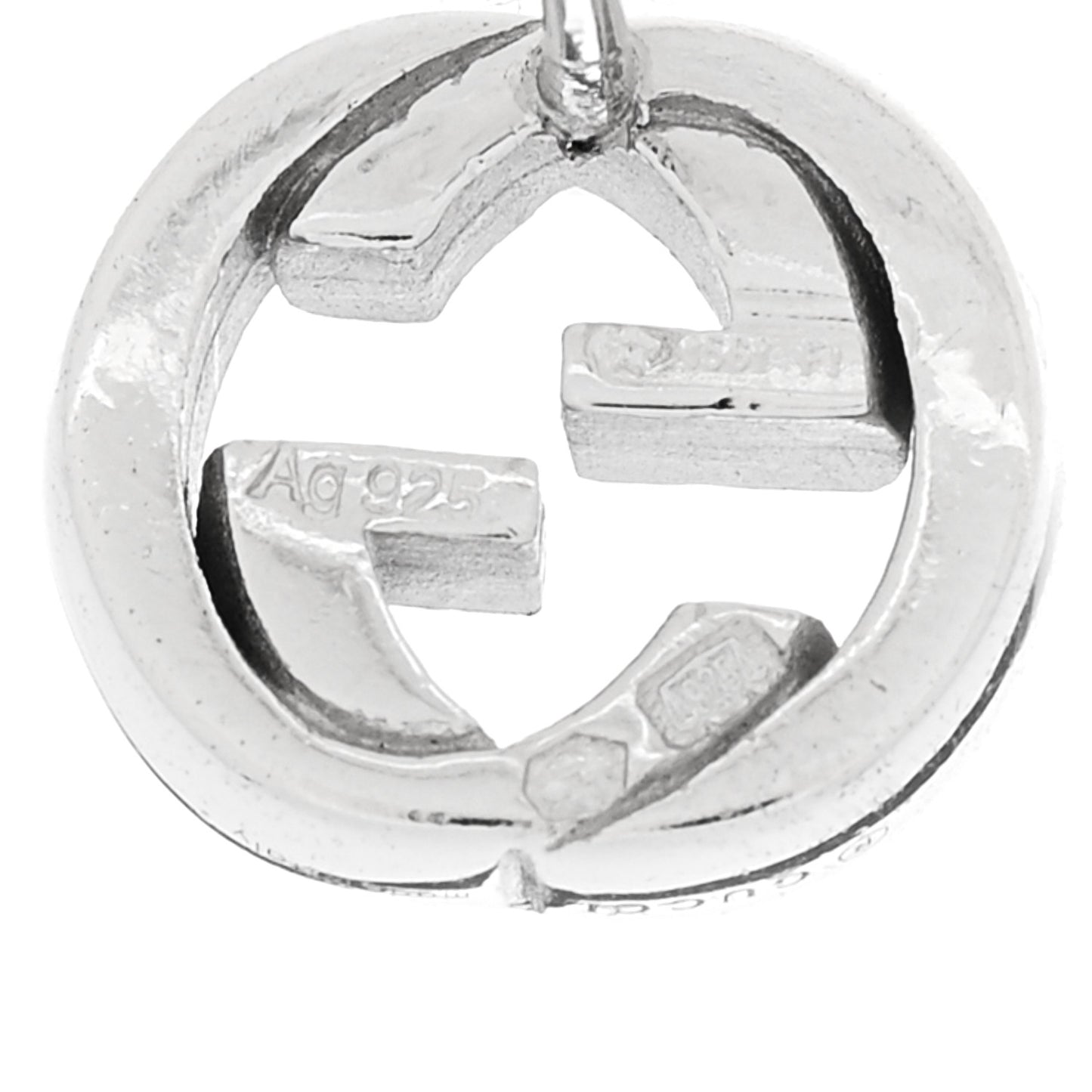 Sterling Silver Interlocking GG Stud Earrings