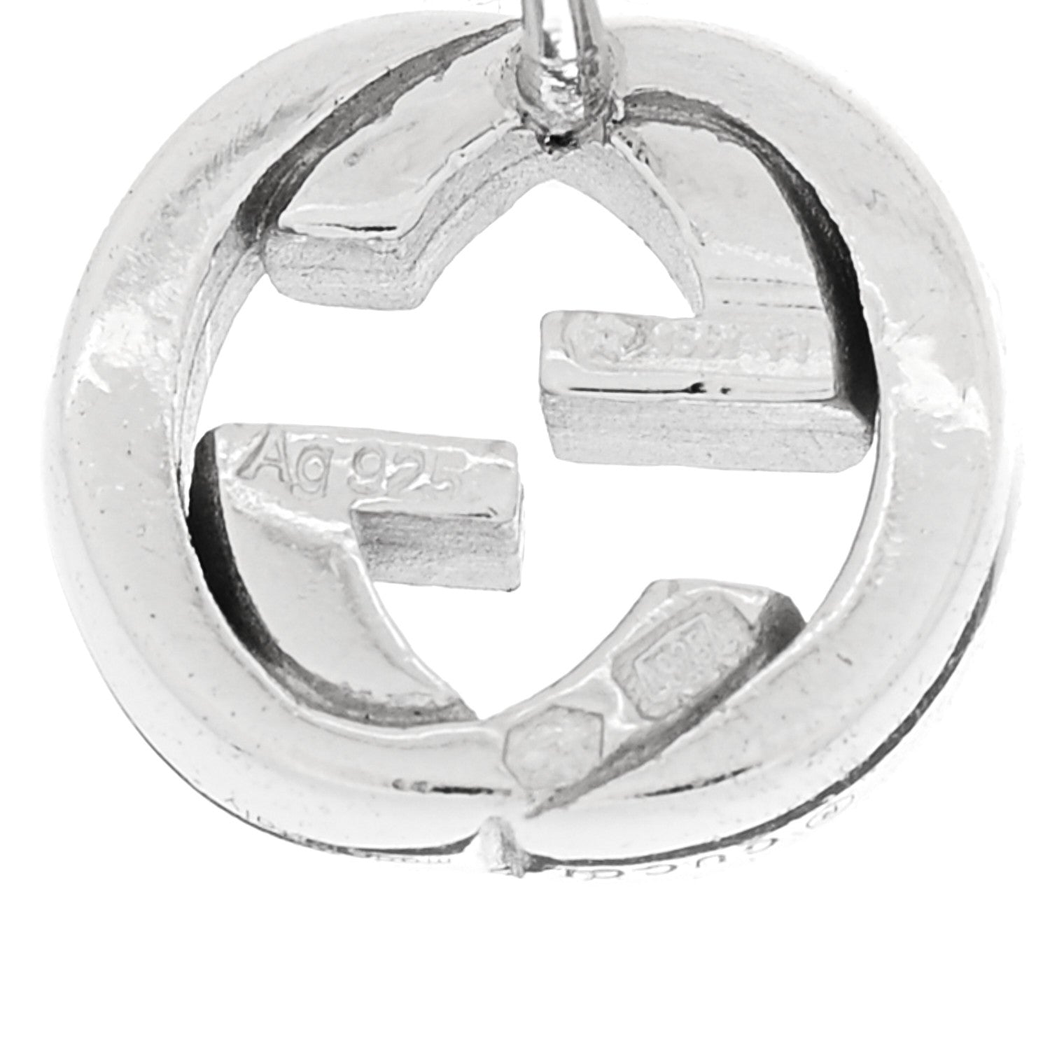 Gucci Sterling Silver Interlocking GG Stud Earrings 4 of 4
