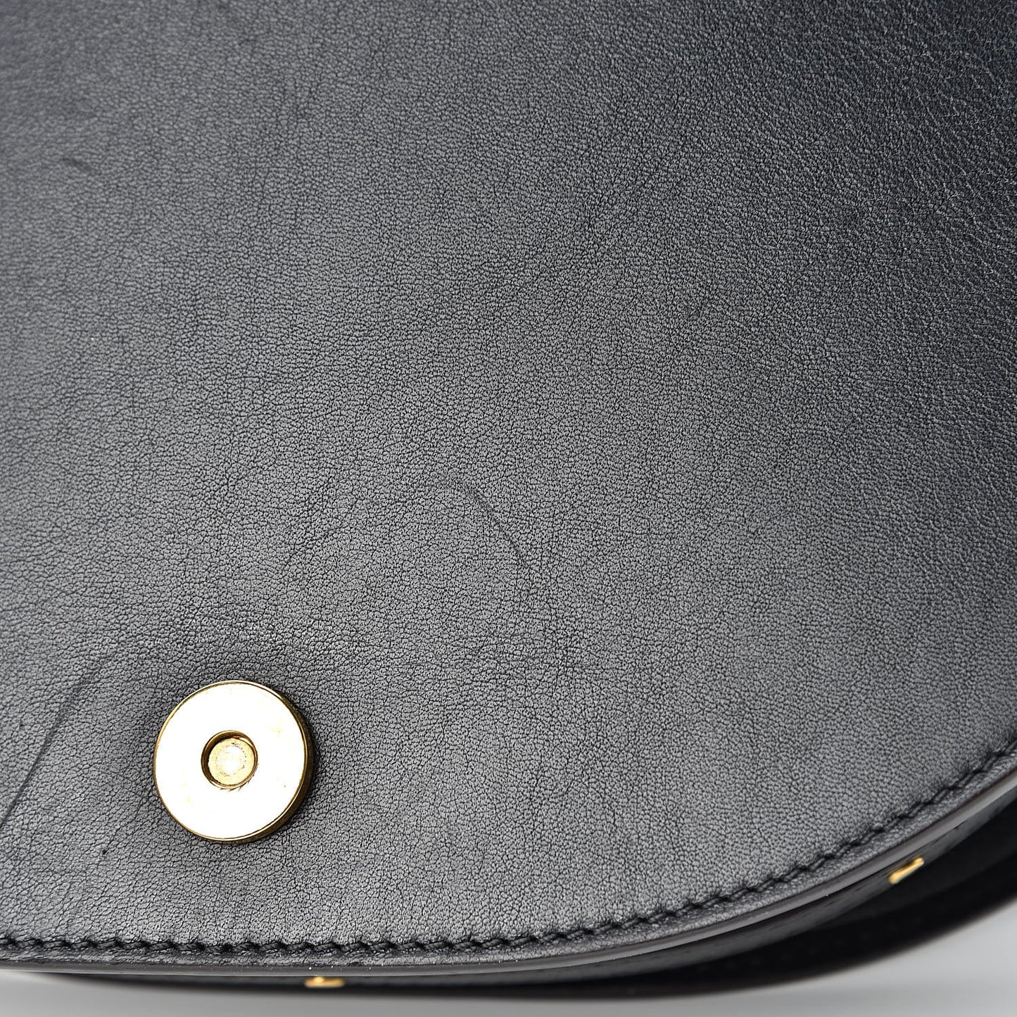 Calfskin Suede Medium Nile Bracelet Bag Black