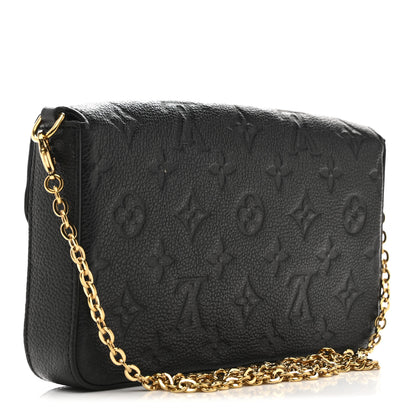 Louis Vuitton Empreinte Pochette Felicie Chain Wallet Black 3 of 13