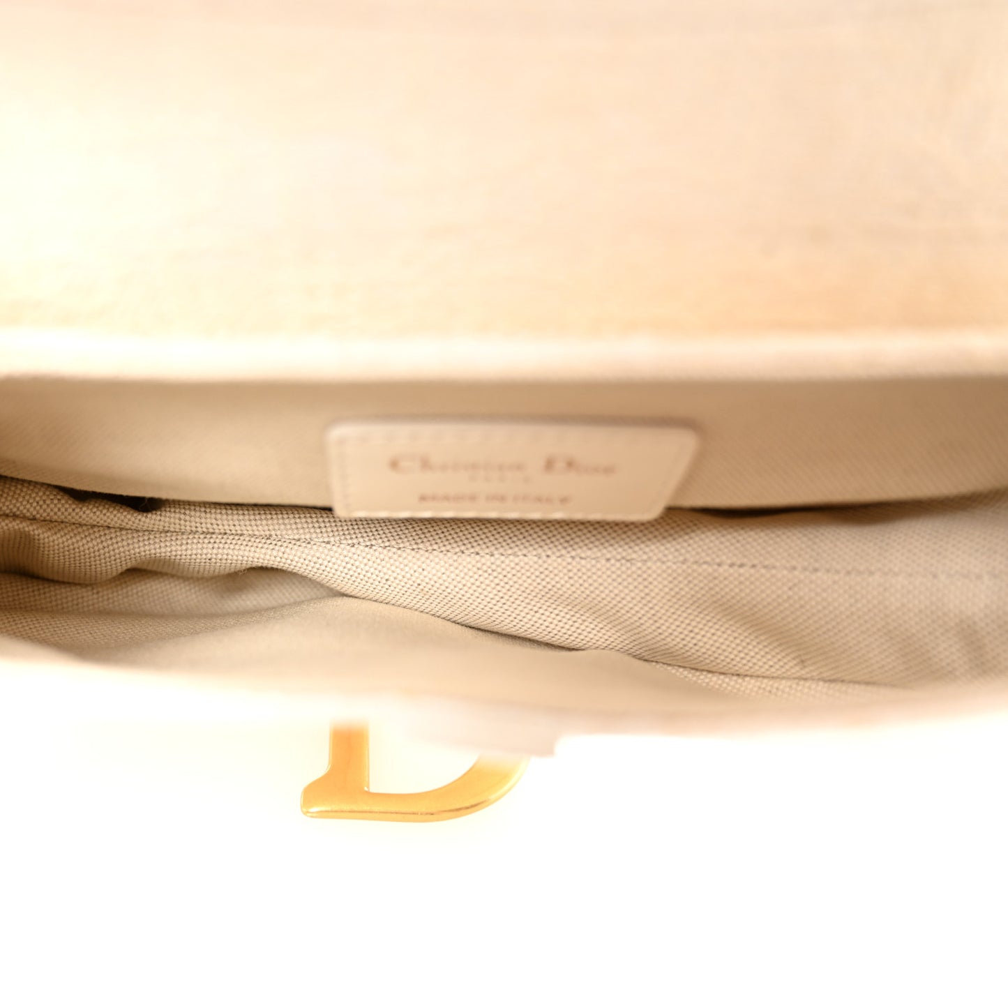Oblique Mini Saddle Bag White