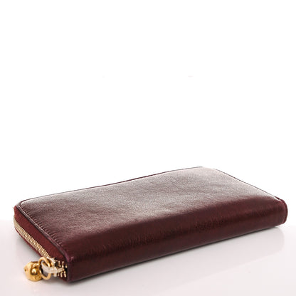Alexander McQueen Calfskin Skull Continental Zip Wallet Oxblood 4 of 6