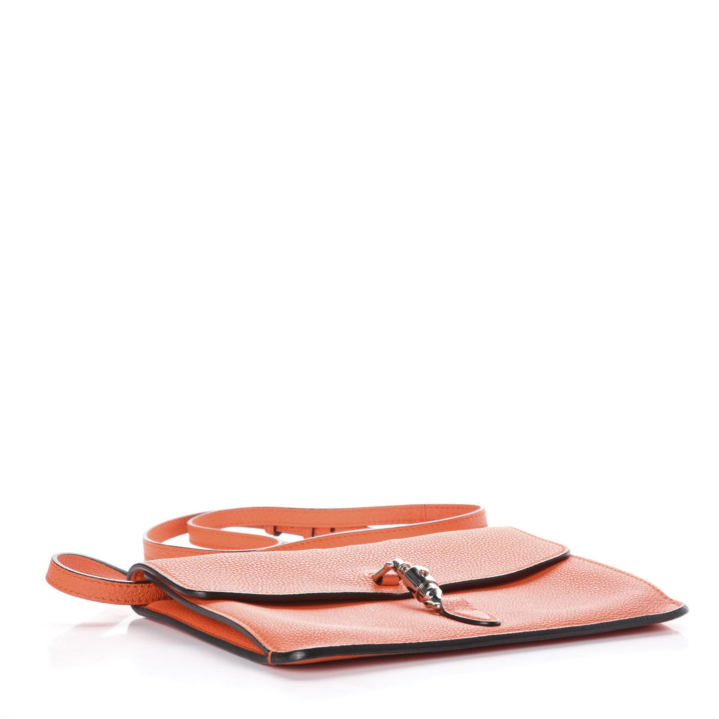 Grand Prix Calfskin Jackie Convertible Shoulder Bag Orange