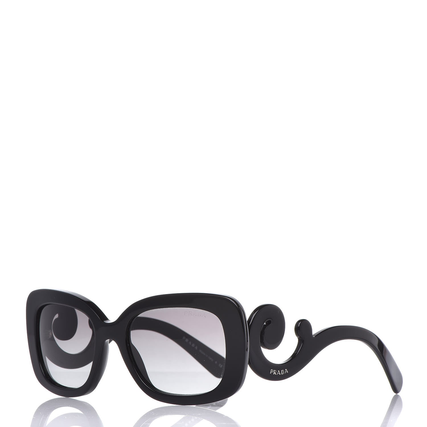 Prada Acetate Baroque Sunglasses SPR 27O Black 1 of 6