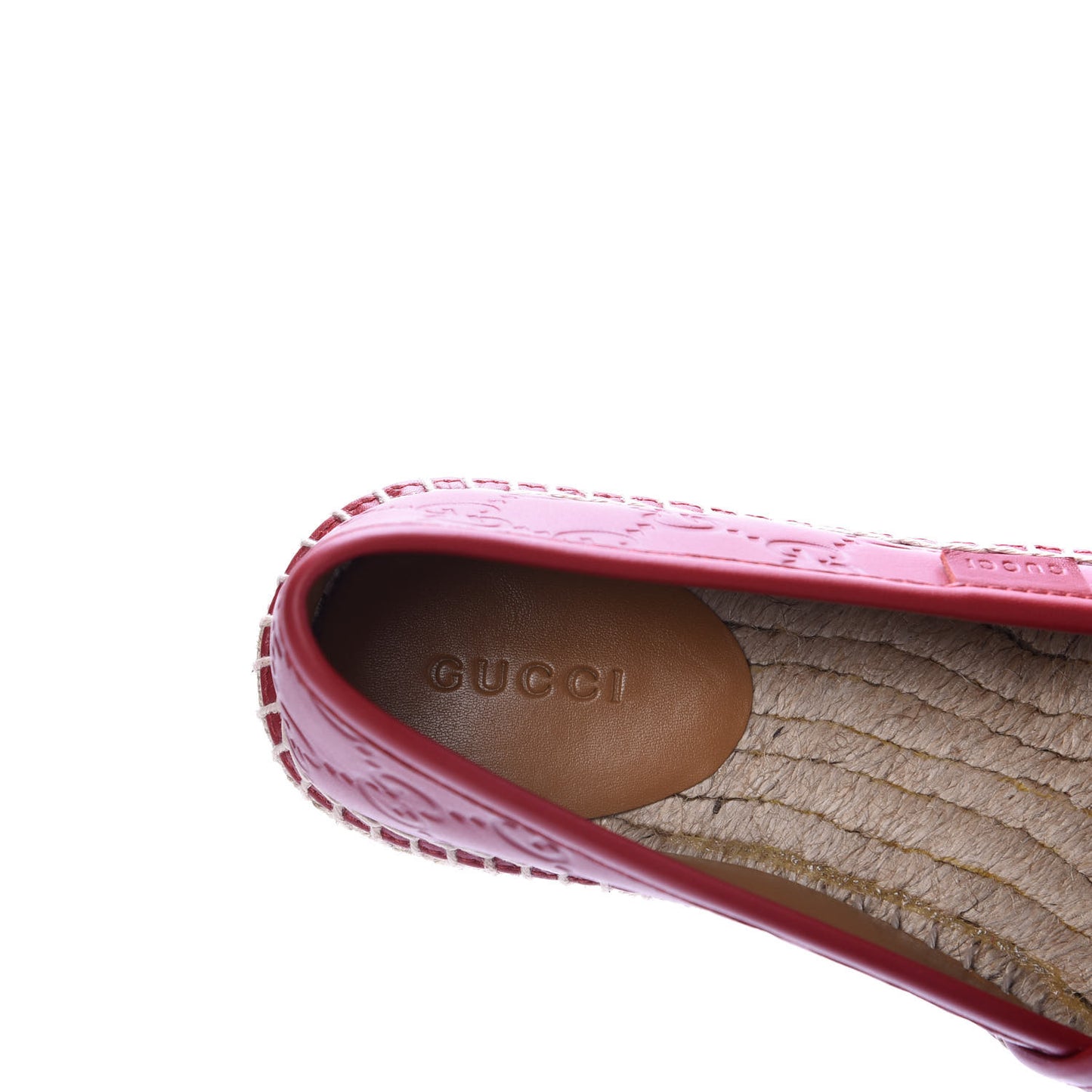 Guccissima Signature Espadrilles 35 Hibiscus Red