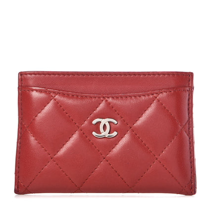 Chanel Lambskin Quilted Card Holder Red 2 of 22
