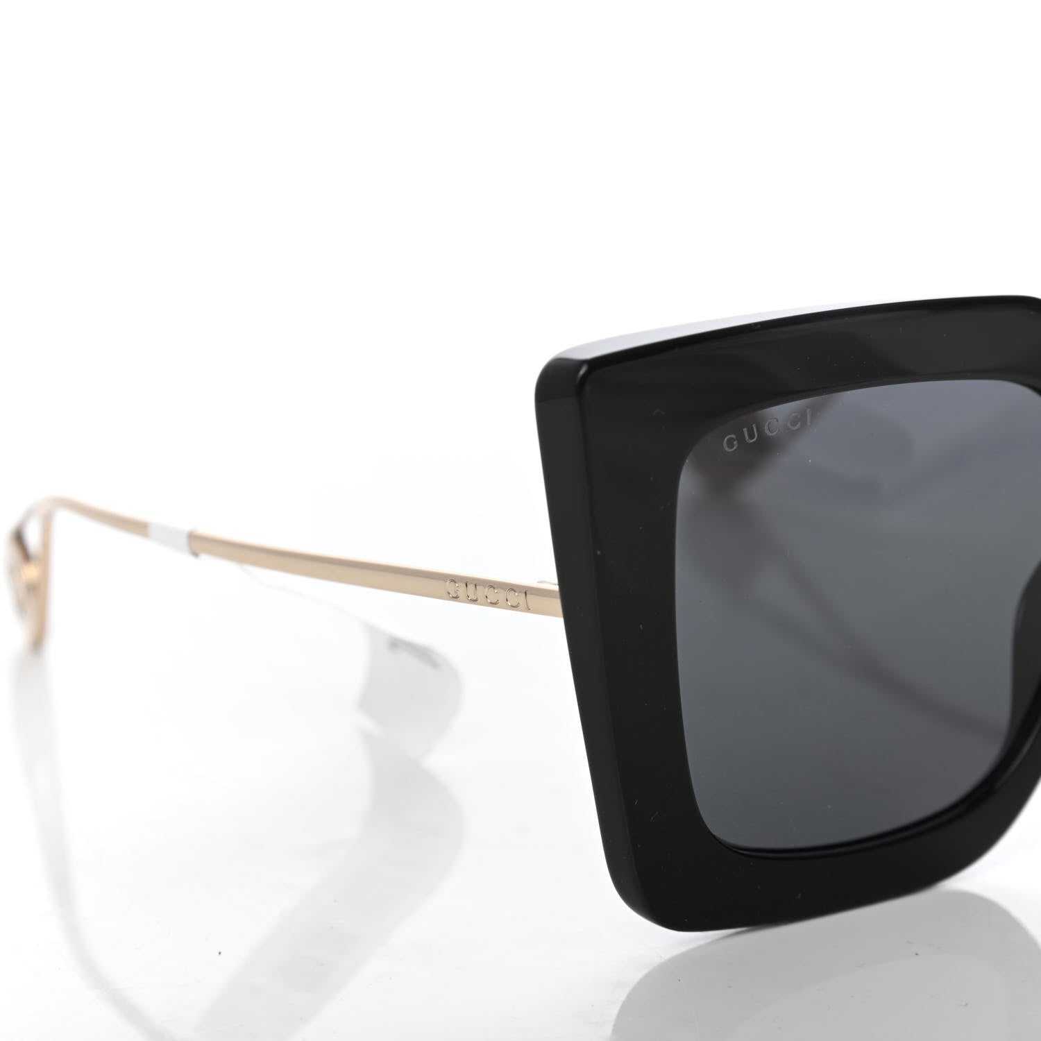 Gucci Acetate Oversize Square Frame GG0435S Sunglasses Black 7 of 8