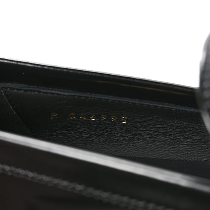 Chanel Shiny Calfskin Pearl CC Loafers 39 Black 9 of 10