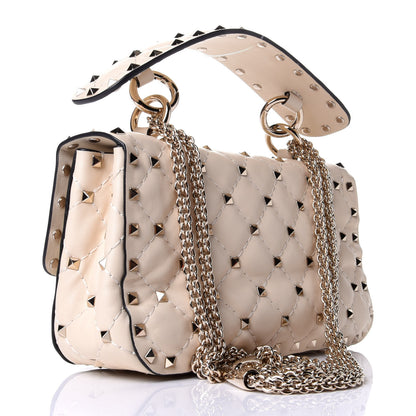 Valentino Garavani Nappa Small Rockstud Spike Shoulder Bag Light Ivory 3 of 10