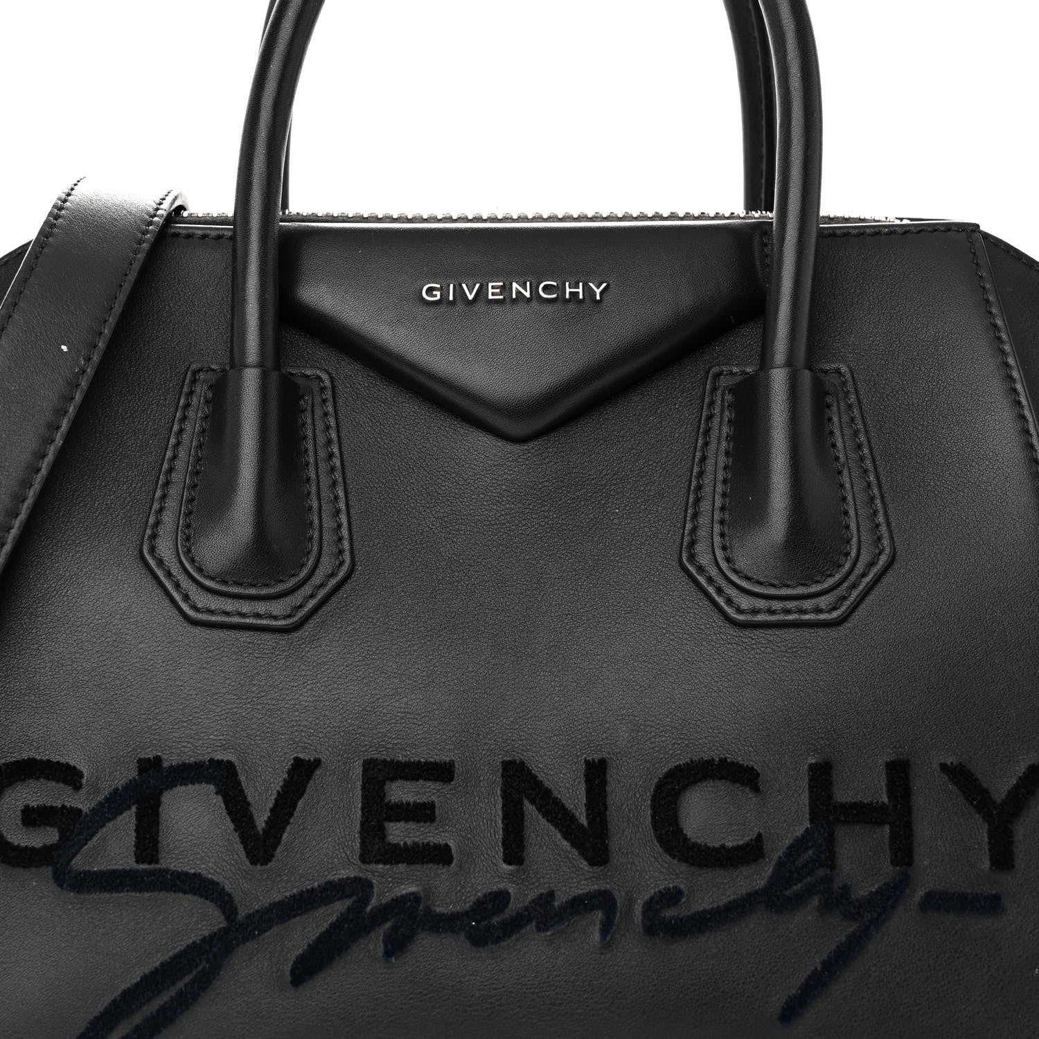 Givenchy Calfskin Signature Logo Small Antigona Black 8 of 16