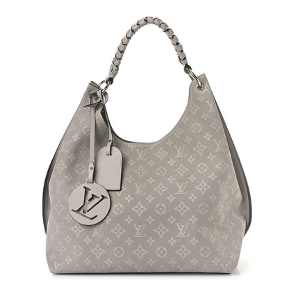 Louis Vuitton Reverse Mahina Carmel Hobo Gris Souris Gray 1 of 8