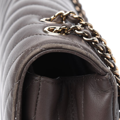 Chanel Calfskin Chevron Quilted Small Statement Flap Khaki 16 of 20