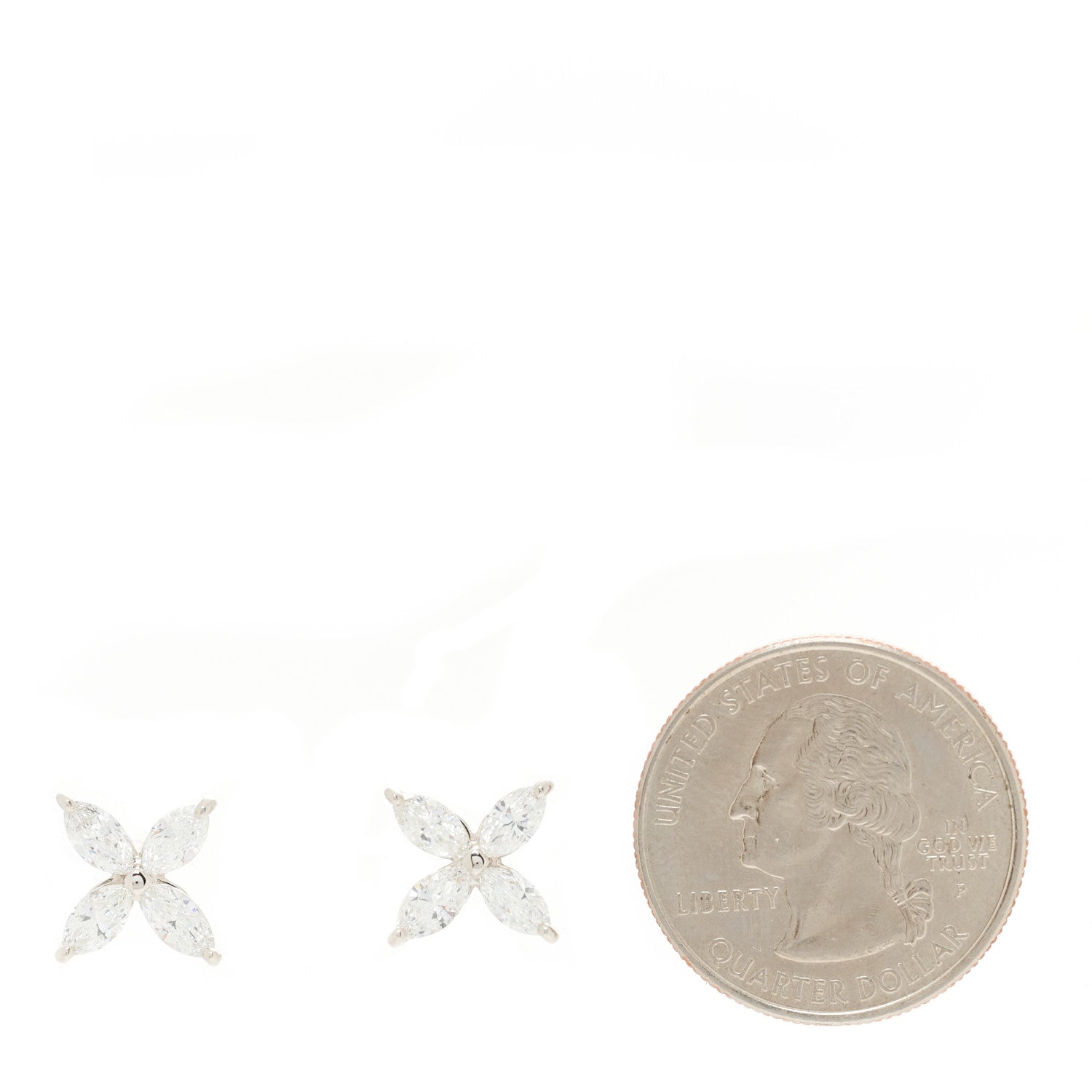 Tiffany Platinum Diamond Large Victoria Earrings 3 of 4