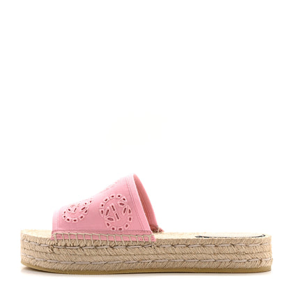 Gucci Canvas Interlocking G Damita Espadrille Sandals 38.5 Wild Rose 1 of 10