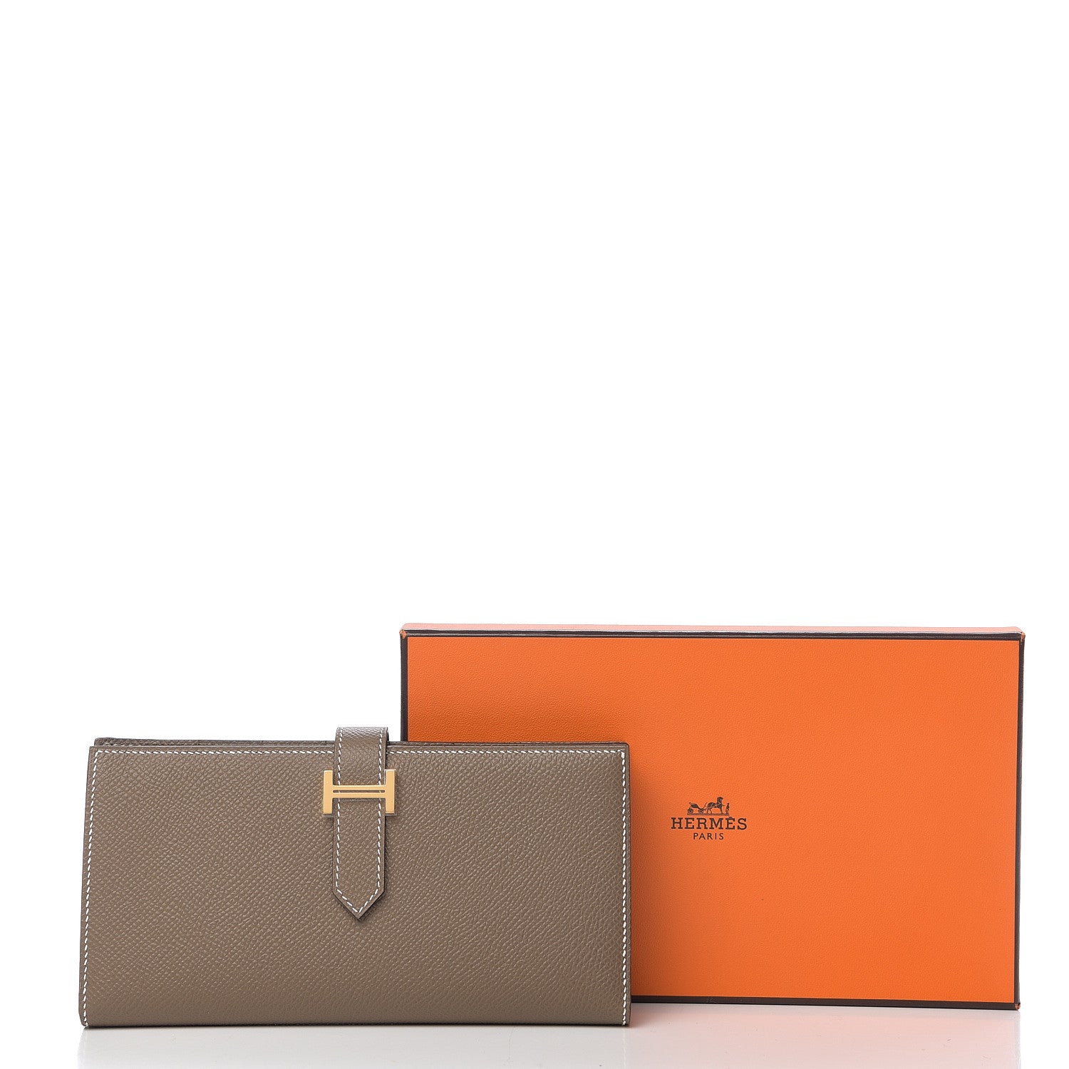 Hermes Epsom Bearn Gusset Wallet Etoupe 7 of 7