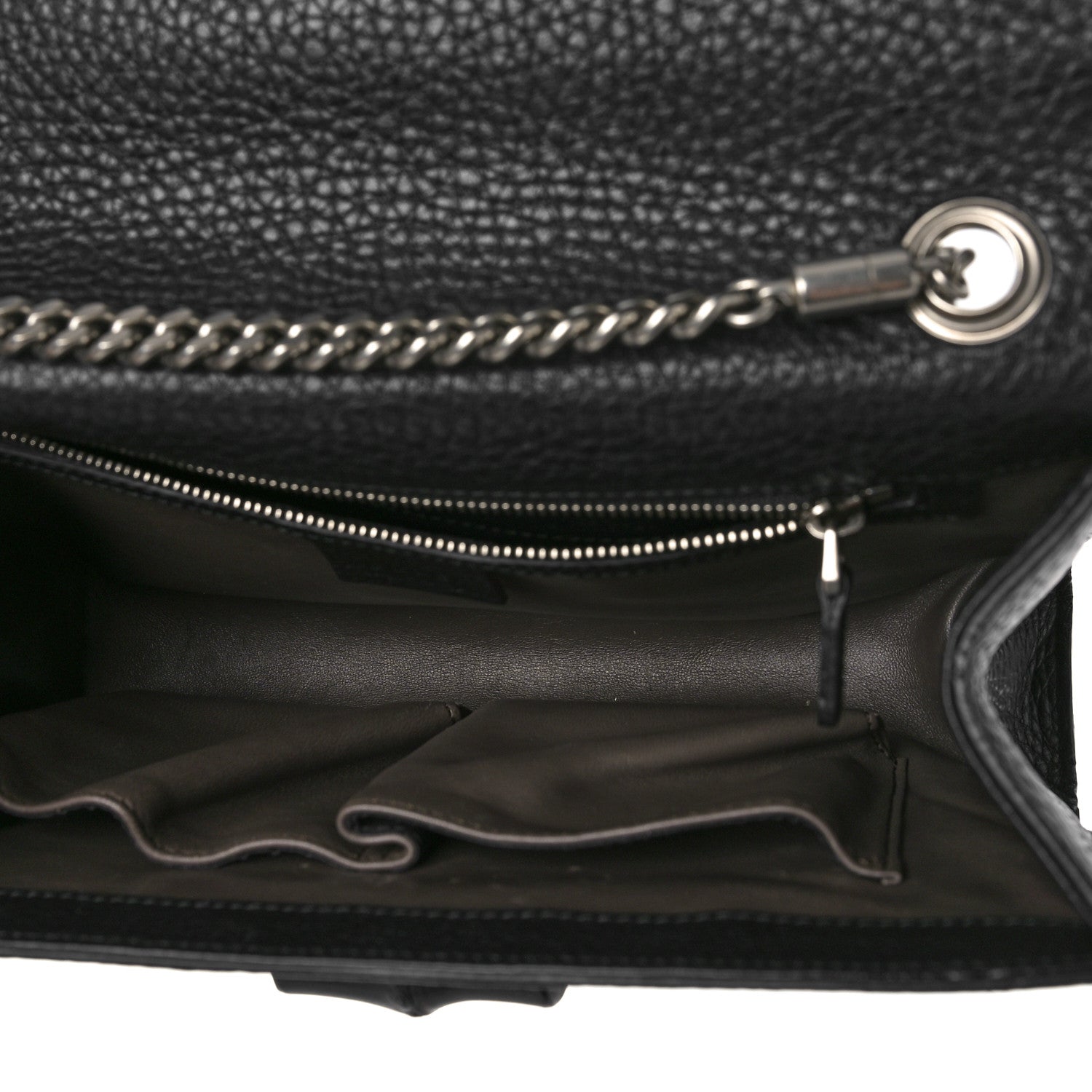 Gucci Calfskin Studded Medium Miss Bamboo Shoulder Bag Black 5 of 14