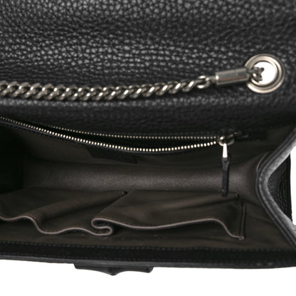Gucci Calfskin Studded Medium Miss Bamboo Shoulder Bag Black 5 of 14