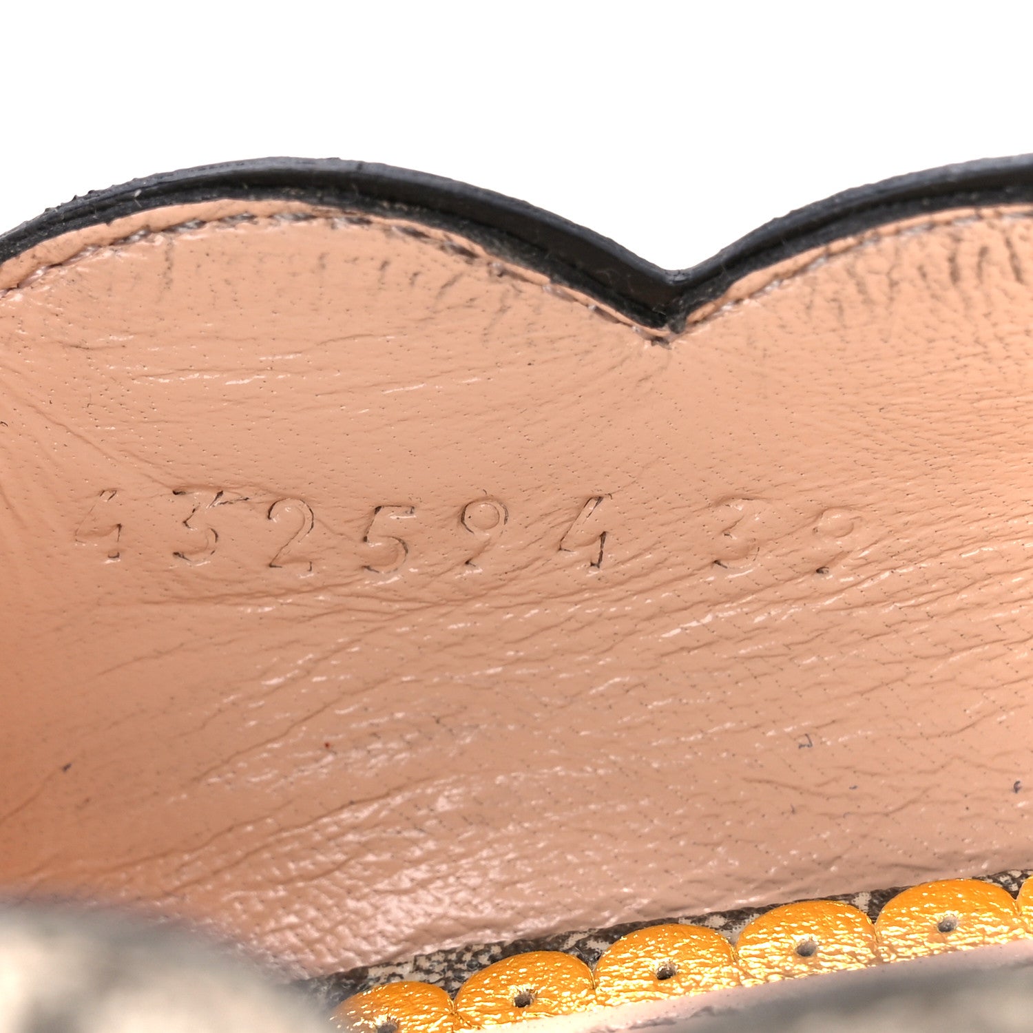 Gucci Monogram G Pearl Scalloped Flats 39 Beige Red 8 of 10