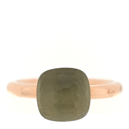 Pomellato 18K Rose White Gold Prasiolite Classic Nudo Ring 45 3.25 1 of 4
