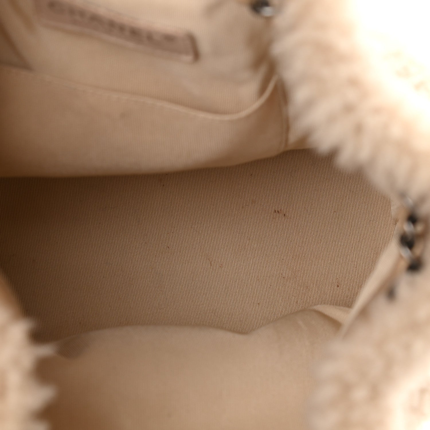 Chanel Shearling Small Gabrielle Backpack Dark Beige 5 of 10