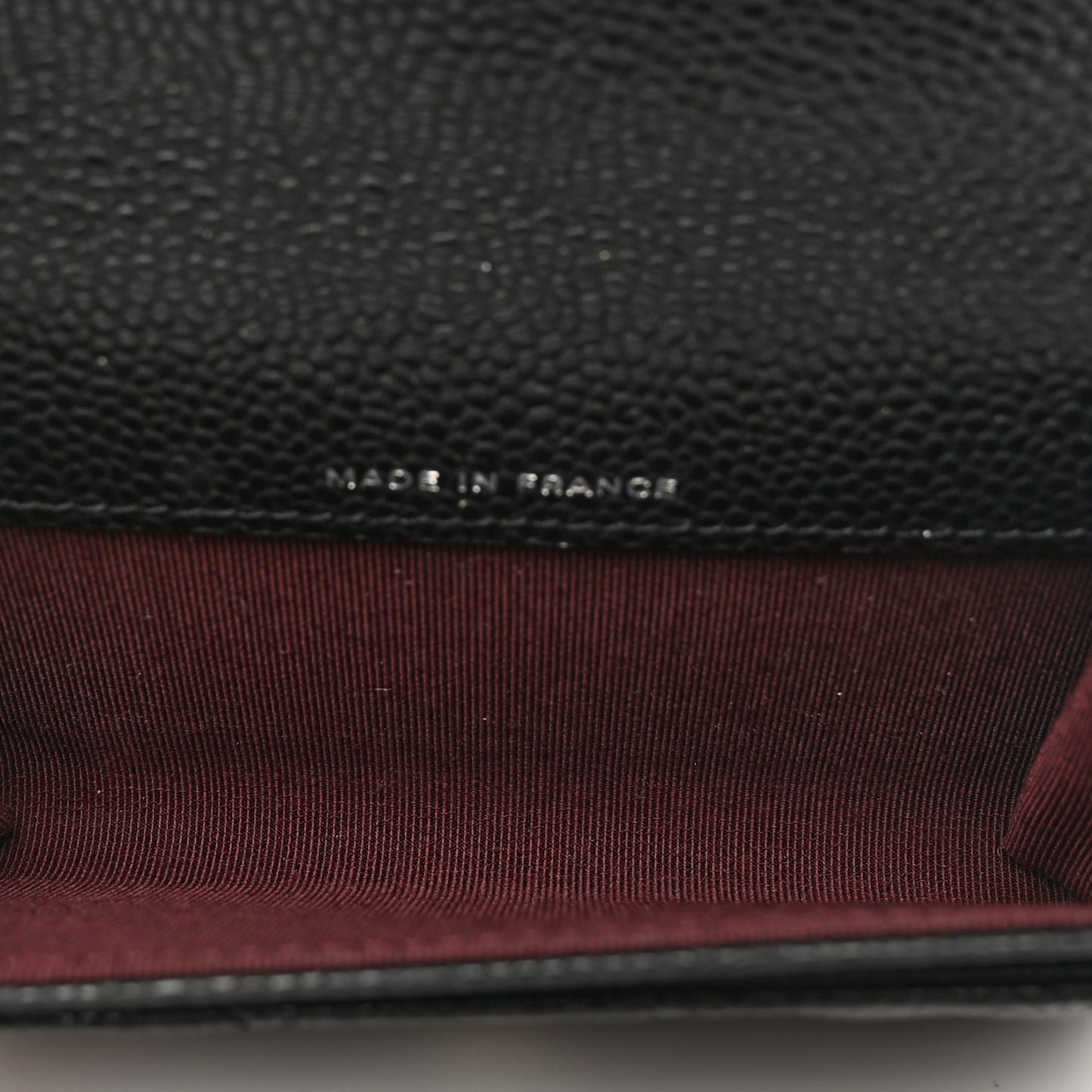 Caviar Quilted Flap Card Holder Wallet Black