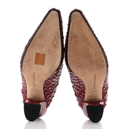 Bottega Veneta Nappa Intrecciato Almond Mules 38.5 Red 5 of 8