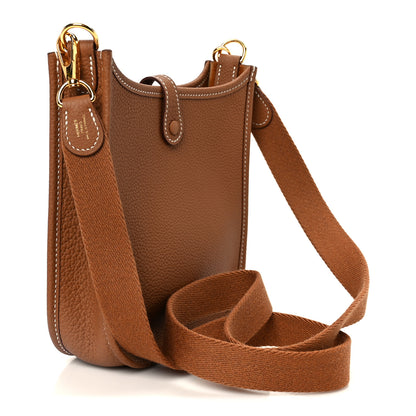Hermes Taurillon Clemence Evelyne TPM Gold 3 of 11