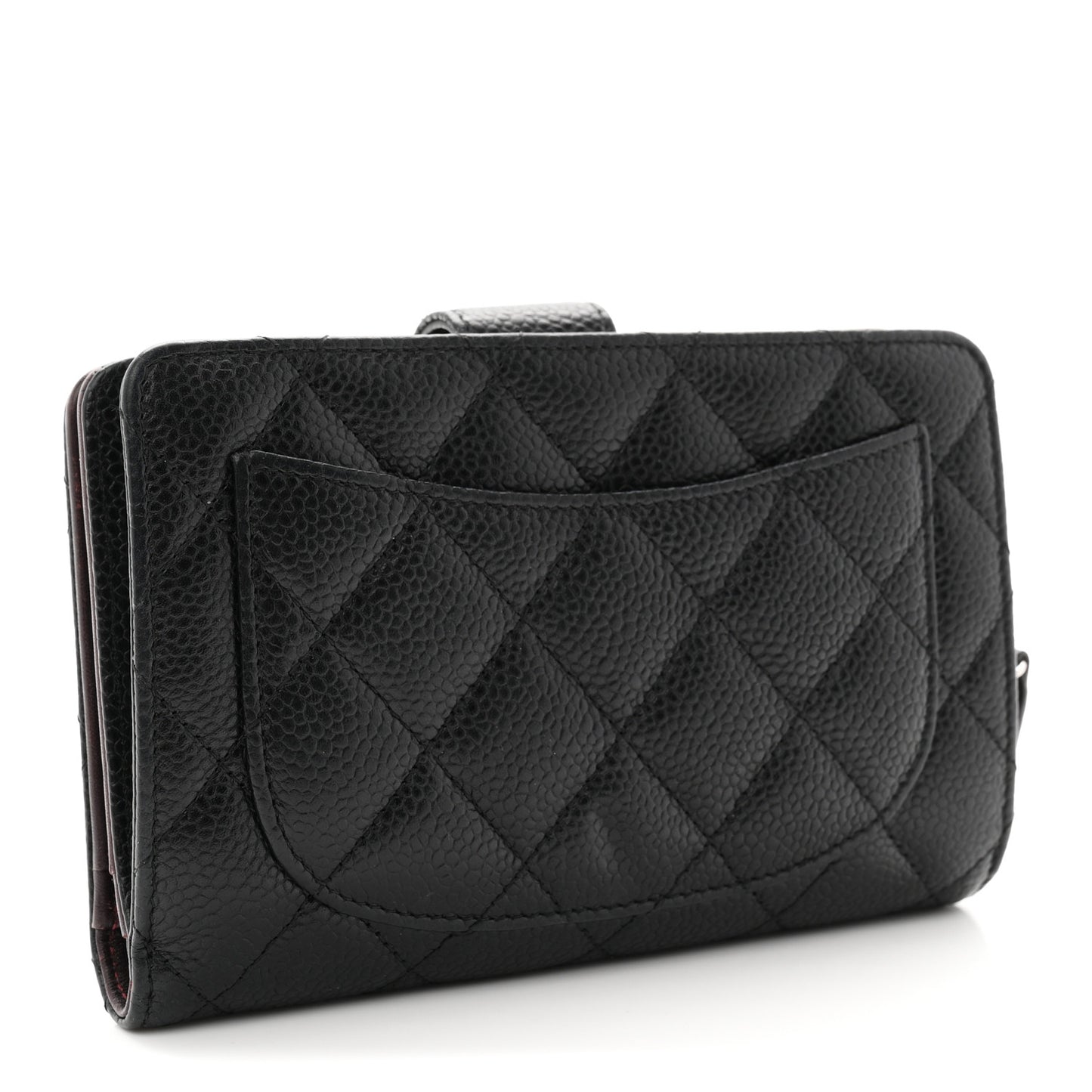 Caviar Quilted CC French Wallet Black