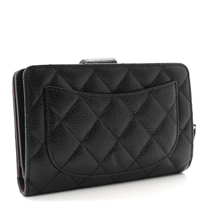 Chanel Caviar Quilted CC French Wallet Black 3 of 9