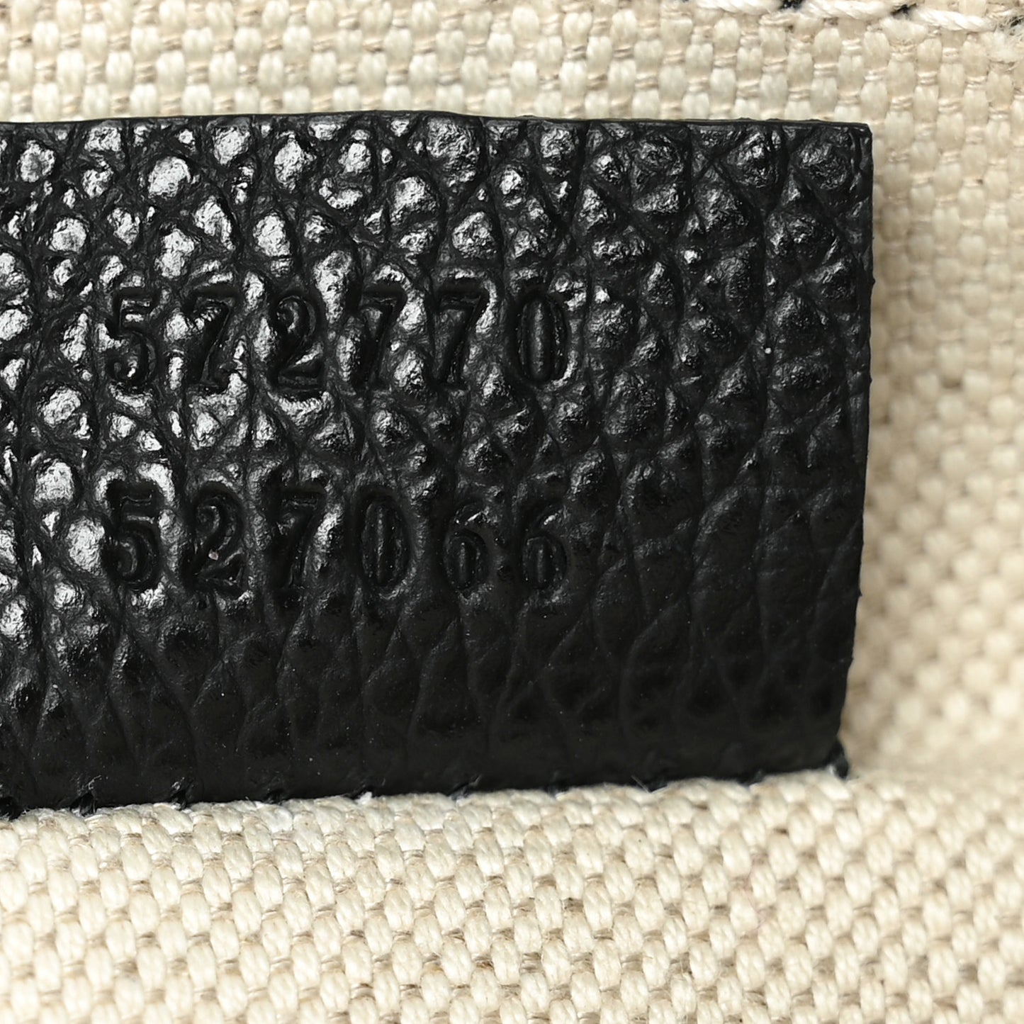 Pebbled Calfskin Logo Wristlet Black