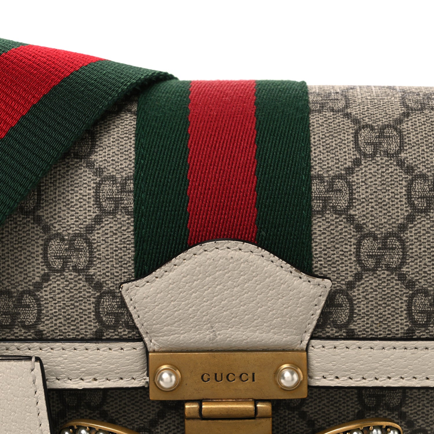 Gucci GG Supreme Monogram Small Queen Margaret Top Handle Bag White 8 of 10
