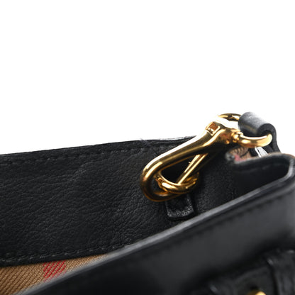 Burberry Calfskin House Check Small Banner Tote Black 12 of 12