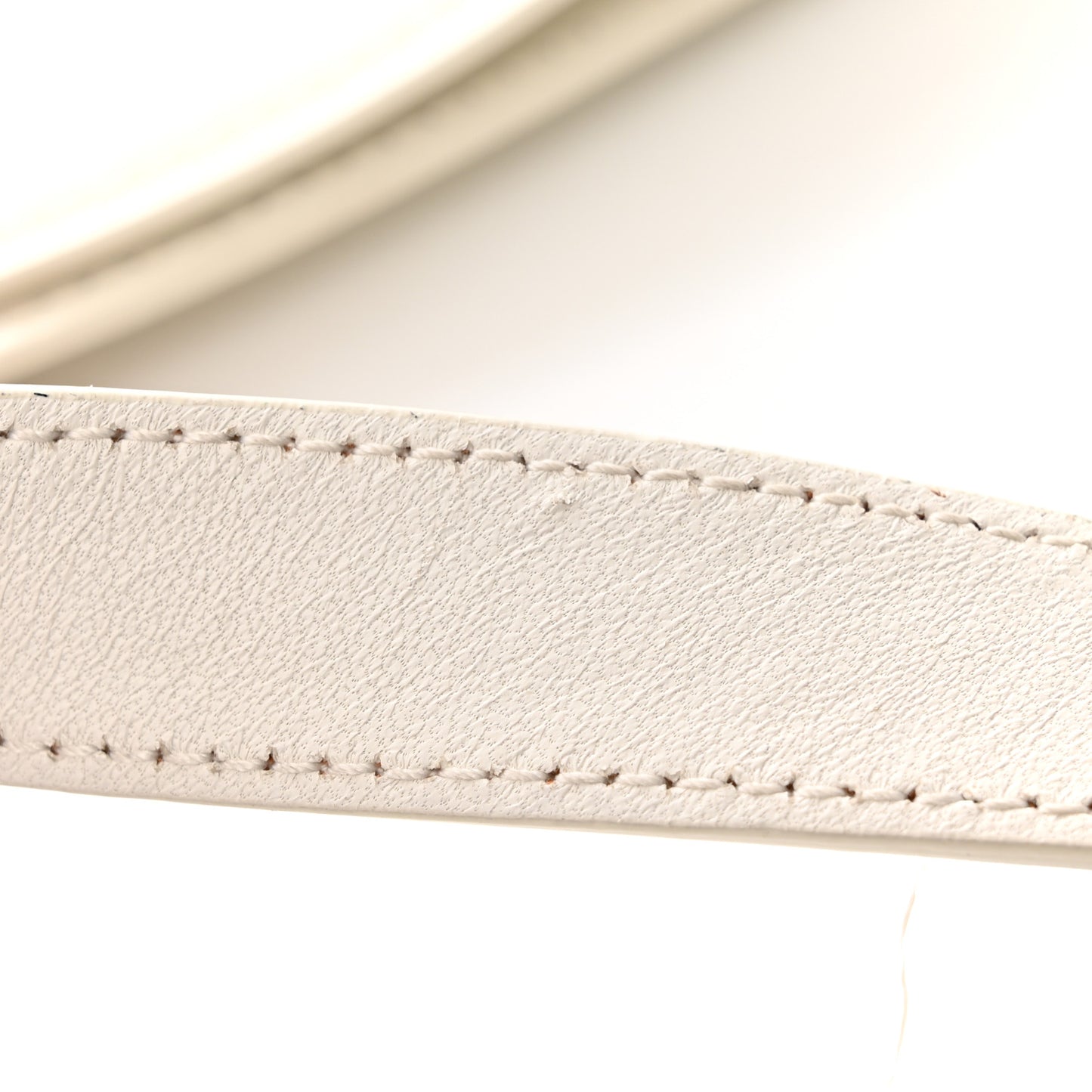 Brushed Calfskin Cradle Fold Over Shoulder Bag White Parakeet