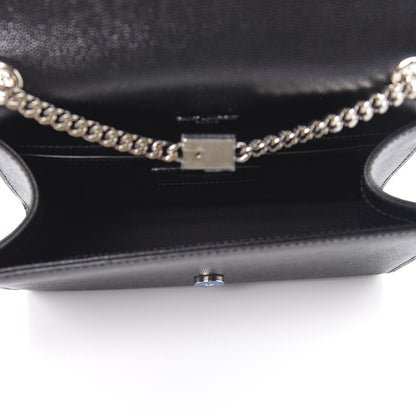 Saint Laurent Grain De Poudre Small Monogram Kate Satchel Black 5 of 9
