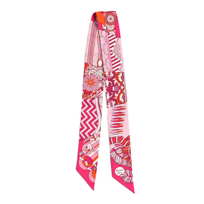 Hermes Silk De l'Ombrelle Aux Duels Twilly Fuchsia Rose Pale 2 of 3