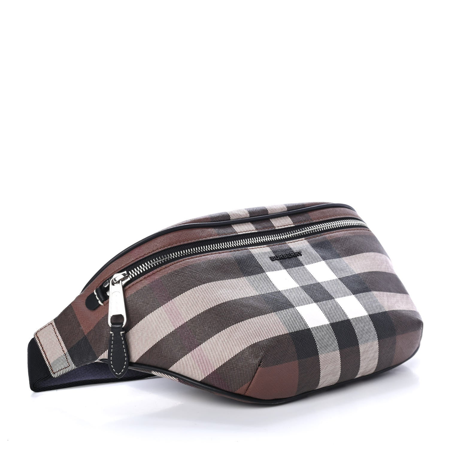 Burberry E-canvas Check Bum Bag Dark Birch Brown 3 of 4