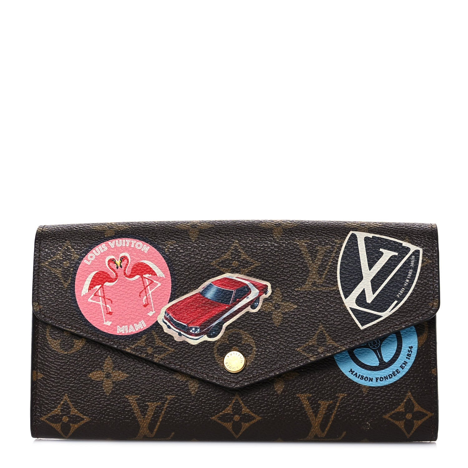 Louis Vuitton Monogram World Tour Sarah Wallet 1 of 8